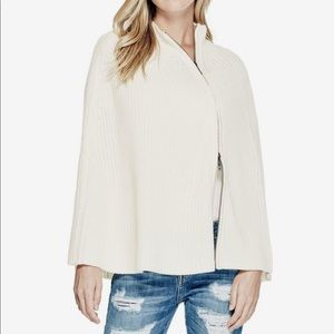 NWOT Guess Knitted Cape w/ Zipper